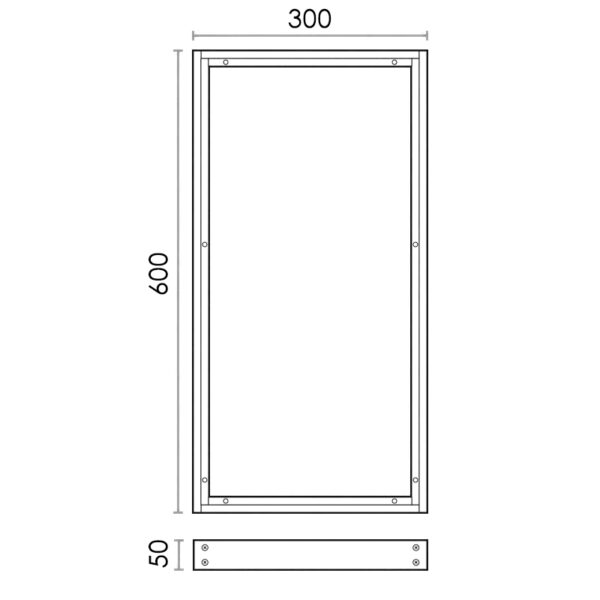Caixa para montagem painel saliente 60X30 Branco - Image 2