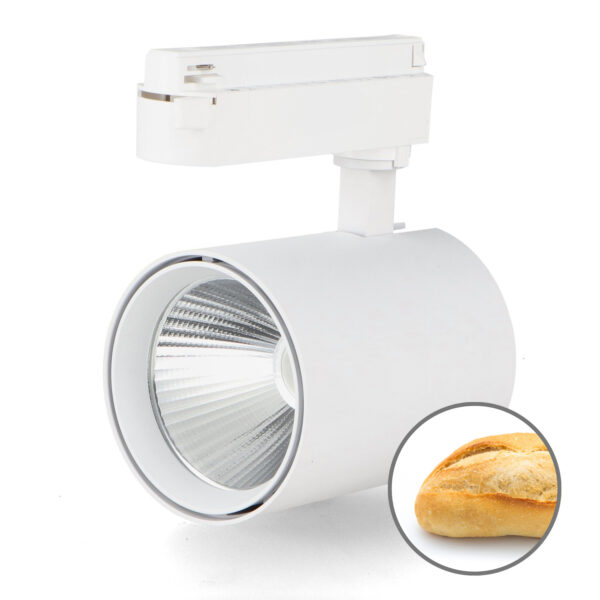 Faretto Led Air Bianco 30W No Flicker per Binario Monofase - Padaria