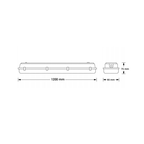 Armadura Estanque LED Proline 40W 1200mm CCT Vinculável - Image 2