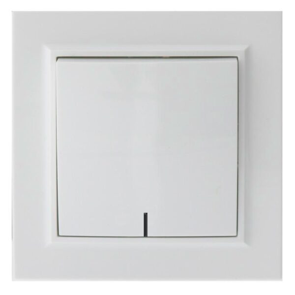 Interruptor de botão simples com luz indicadora - EP  Branco
