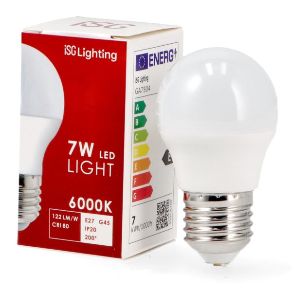 Lâmpada LED E27 G45 7W  6000K