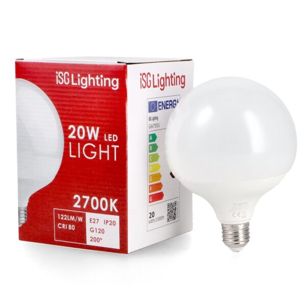 Lâmpada LED E27 G120 20W  6000K