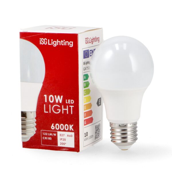 Lâmpada LED E27 A60 10W  6000K