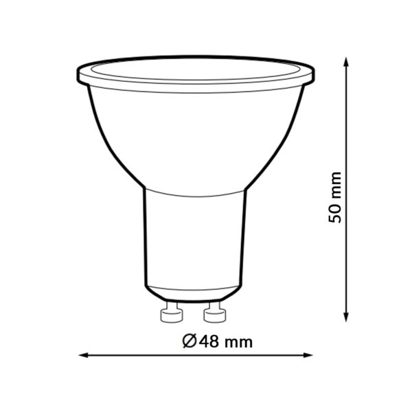 Lâmpada LED GU10 Smd Plus 7W Regulável 60º  6000K - Image 2