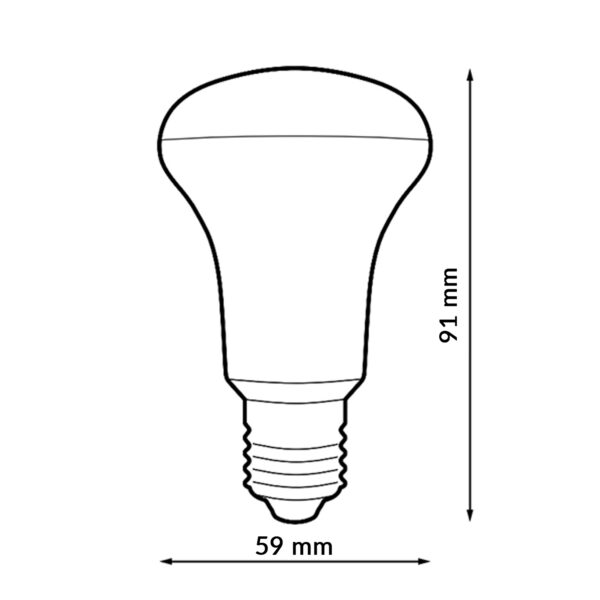 Lâmpada LED E27 R63 9W  6000K - Image 2