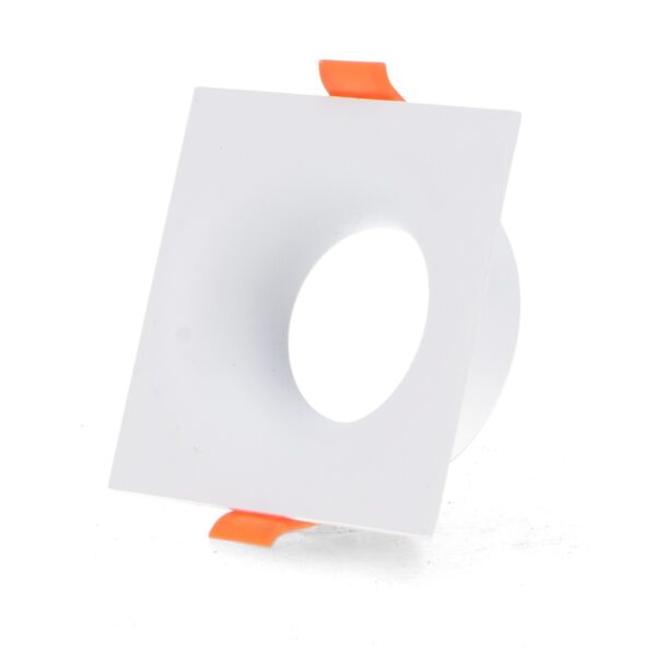 Aro Fixo Quadrado Branco Serie Infinity para GU10/MR16