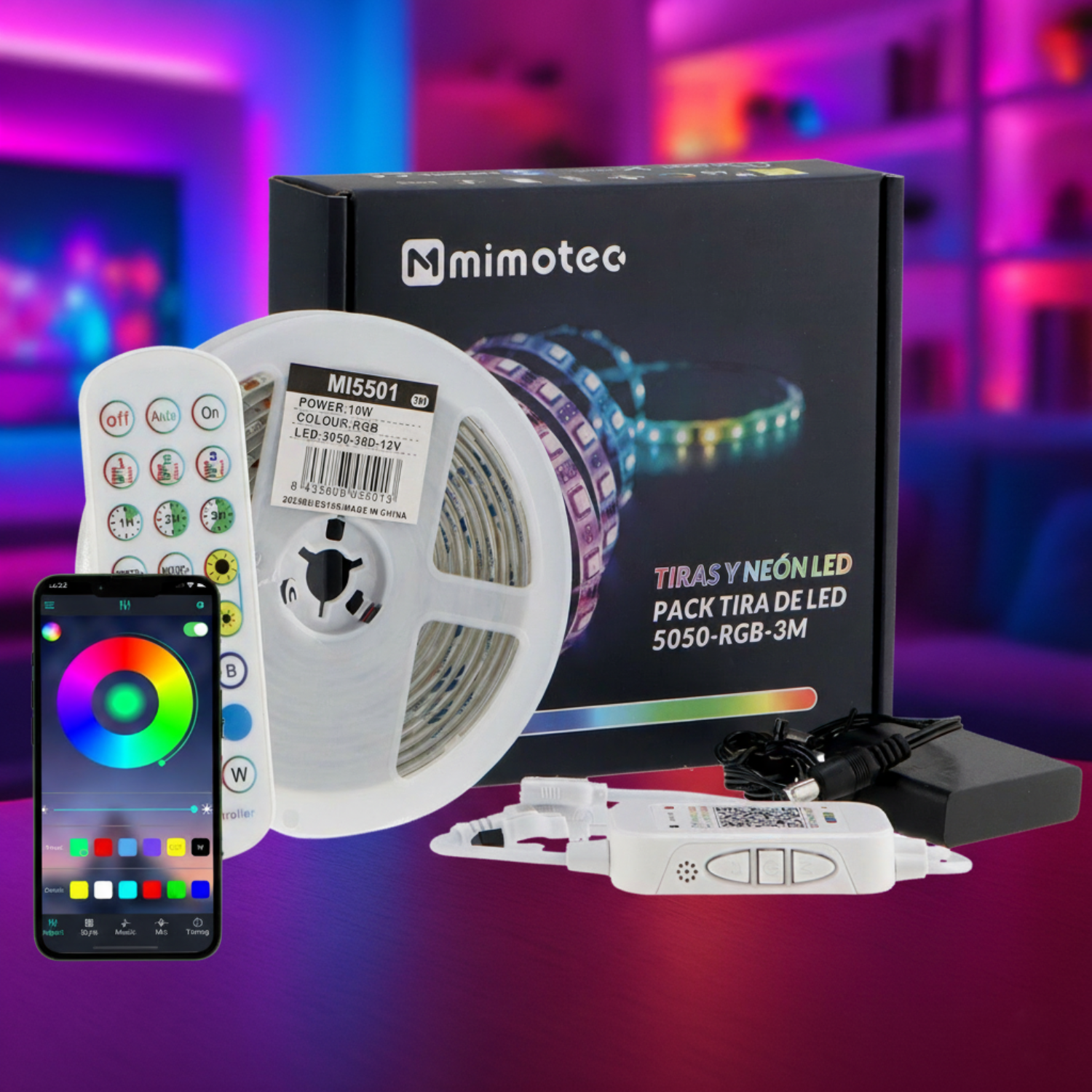 Pack Fita LED 12V 30L RGB - 3 metros RGB