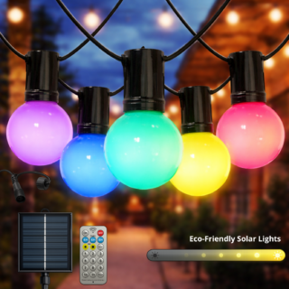 Grinalda LED Solar de 10 lâmpada 6,5M Exterior IP54 RGB+W