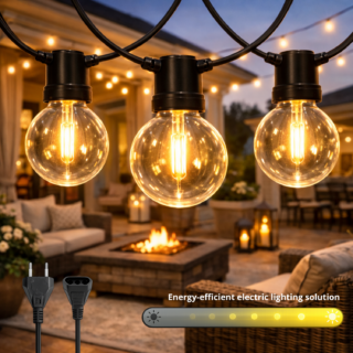 Grinalda de 25 lâmpadas 7,5M Exterior IP56 cabo elétrico 2200K