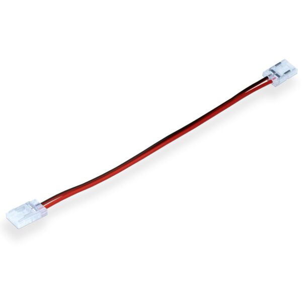 Conector dobro com fio para fita de LED 2 pin de 8 mm 12V/24V - Pack 20