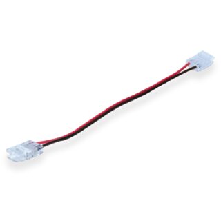 Conector dobro com fio para fita de LED 2 pin de 8 mm 12V/24V - Pack 20