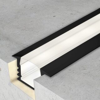Perfil de aluminio Pladur Lacado Preto - 2 metros