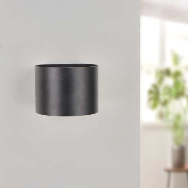 Aplique de Parede LED Black Round 12W IP54 CCT