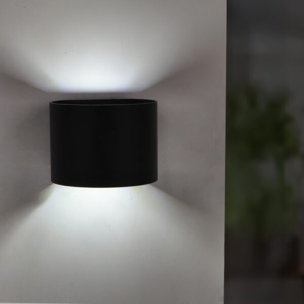 Aplique de Parede LED Black Round 12W IP54 CCT - Image 3