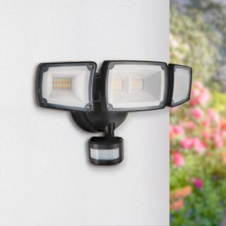 Aplique LED Solar Black Security CCT
