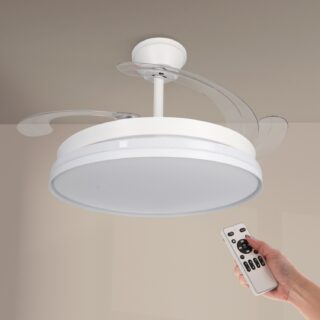 Ventoinha de Teto LED White Cami Star Ø107 cm CCT