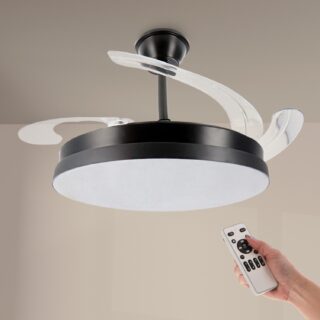 Ventoinha de Teto LED Black Hoom Ø107 cm CCT