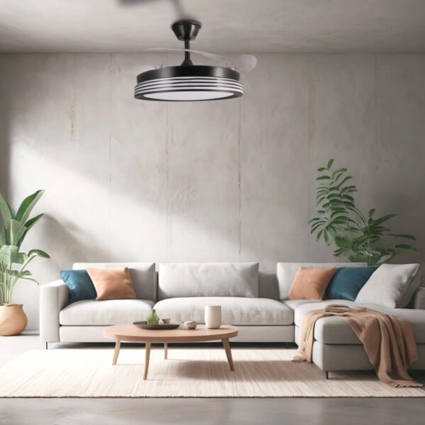 Ventoinha de Teto LED Black Aline ø106 Cm CCT - Image 3