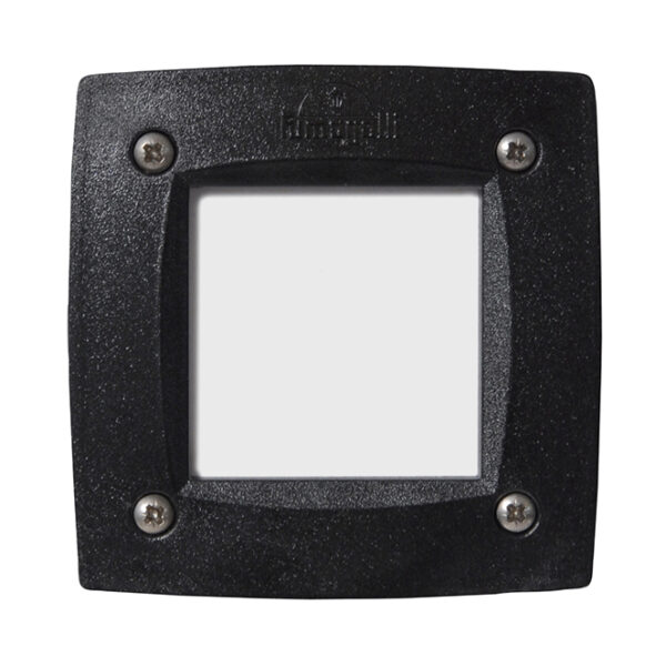 Aplique de encastrar LETI 1xGX53 IP66 C.11,5xL.8xAlt.11,5cm resina preto