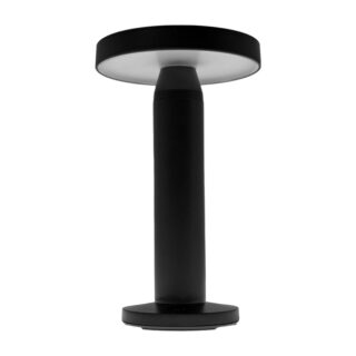 Candeeiro de mesa ALCAIDE IP44 2W LED 180lm 2700K Alt.21,7xD.13cm Solar preto c/carregador USB/USB-C