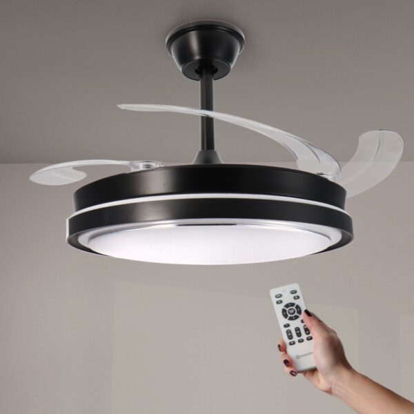 Ventoinha de Teto LED Black Hood Ø107 cm CCT