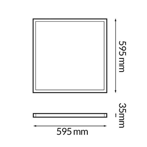 Painel LED de Moldura Luminosa 60X60 cm 42W No Flicker CCT - Image 2