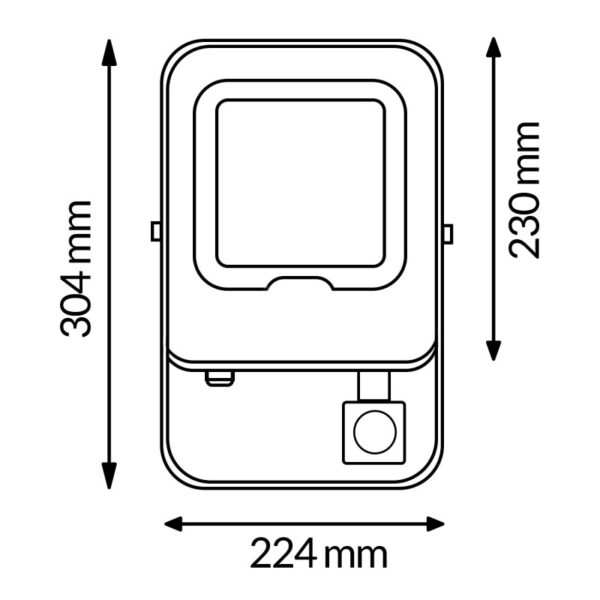 Projetor LED Napoli Plus 100W com sensor de movimento 4000K - Image 2