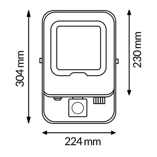Projetor Led Napoli Plus White 100W Com Sensor de Movimento CCT - Image 2