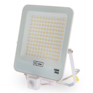 Projetor Led Napoli Plus White 100W Com Sensor de Movimento CCT