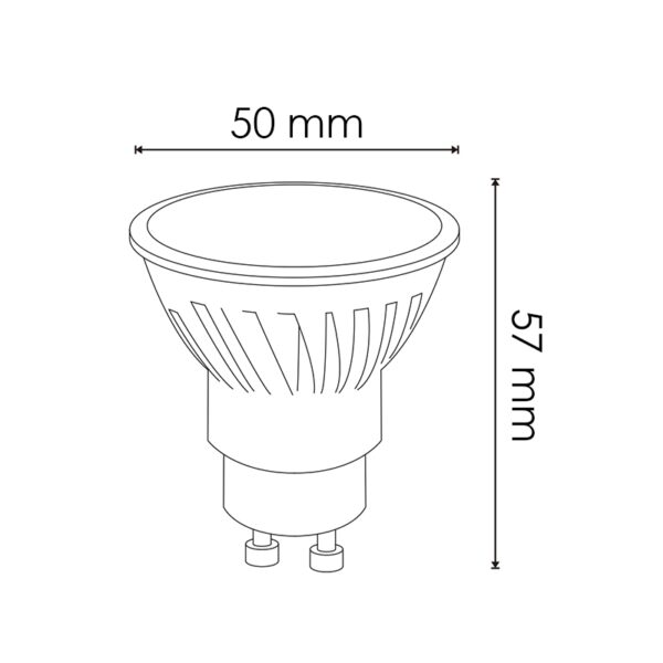 Lâmpada LED GU10 SMDPRO 9W 120º 6000K - Image 2