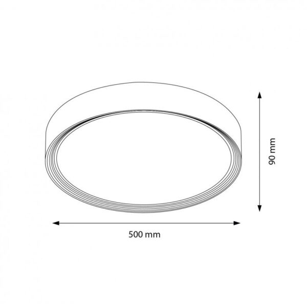 Candeeiro de teto LED Cucks 60W Negro CCT - Image 2