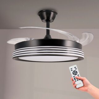 Ventoinha de Teto LED Black Aline ø106 Cm CCT
