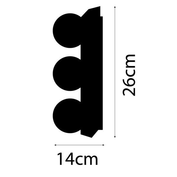 Aplique DALI 3xGU10 C.50xL.14xAlt.9cm branco - Image 2