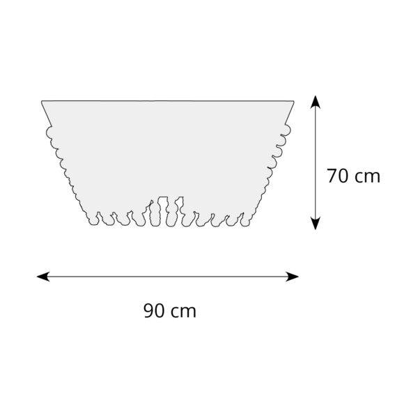 Plafond DANIELA 12xE14+10xG4 (12V)+237x0.06W LED C.90xL.70xAlt.33cm cromado - Image 2