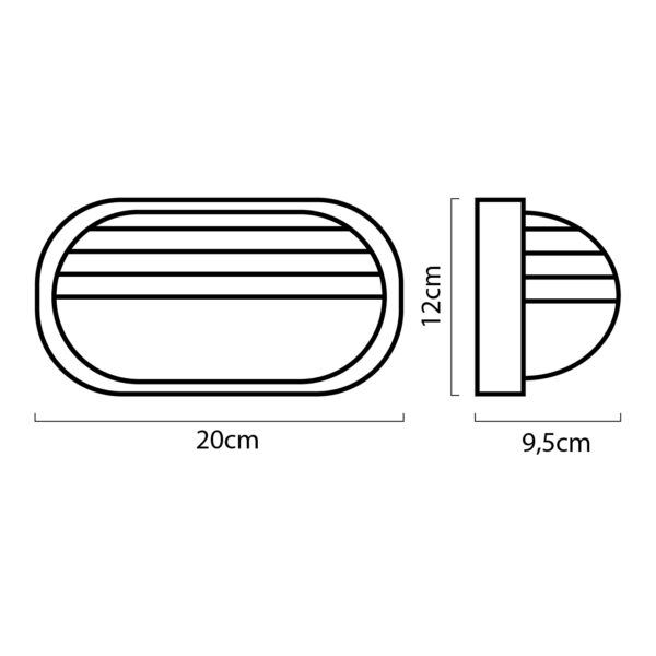 Aplique CAIMA pequeno IP44 1xE27 C.20xL.9,5xAlt.12cm branco - Image 2