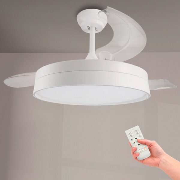 Ventoinha de Teto LED White Loki Ø106 cm  CCT