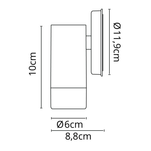 Aplique TUELA 1xGU10 max7W IP44 branco - Image 3