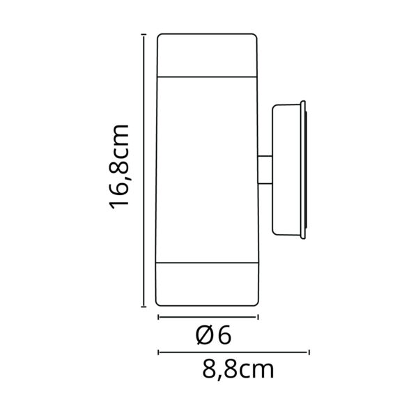 Aplique TUELA 2xGU10 max7W IP44 preto - Image 3