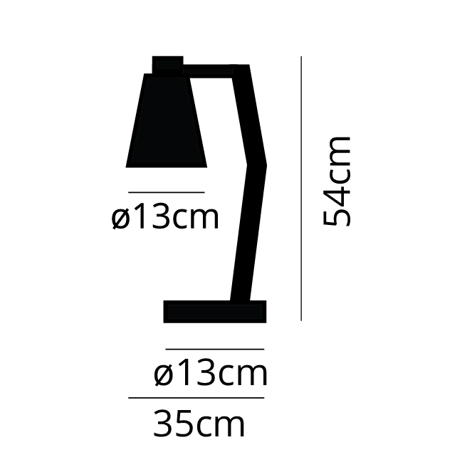 Candeeiro de mesa DARCI 1xE27 Alt.Reg.xD.35cm preto/madeira natural - Image 3