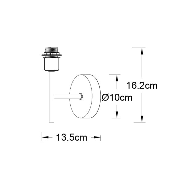 Base para aplique MALDIVAS 1xE14 C.10xL.13,5xAlt.16,2cm branco - Image 2