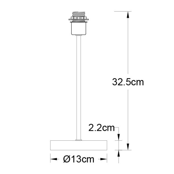 Base para candeeiro de mesa MALDIVAS 1xE14 Alt.33xD.13cm branco - Image 2