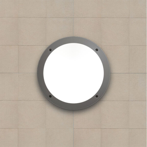 Plafond LUCIA 1xE27 IP66 C.30xL.9xAlt.30cm resina cinza - Image 2