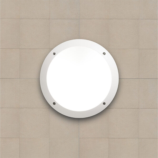Plafond LUCIA 1xE27 IP66 C.30xL.9xAlt.30cm resina branca - Image 2
