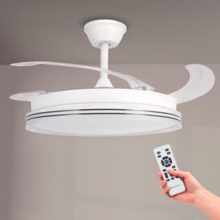 Ventoinha de Teto LED White Decor Ø106 cm  CCT