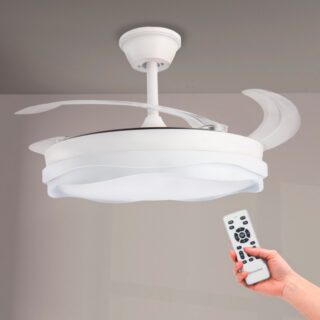 Ventoinha de Teto LED White Plant Ø106 cm  CCT