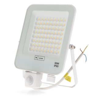 Projetor LED Napoli Plus White 50W com sensor de movimento  CCT