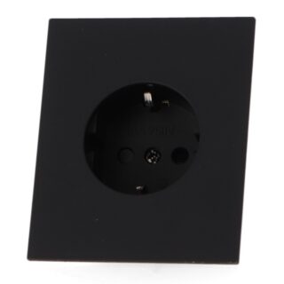 Tomada Schuko - CC  Preto