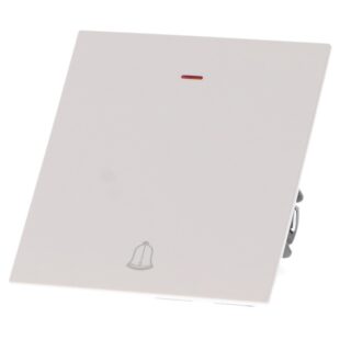 Interruptor de botão simples com indicador de luz - CC  Branco