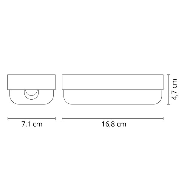 Aplique SURF ECOVISION oval IP65 1x9W LED 900lm 3000K 120°C.16,8xL.4,7xA.7,1cm polipropileno branco - Image 3
