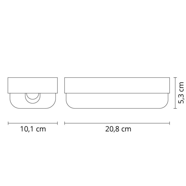 Aplique SURF ECOVISION oval IP65 1x18W LED 1800lm 4000K 120°C.20,8xL.5,7xA.10,1cm polipropileno Bran - Image 3